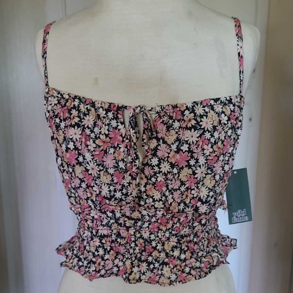 Wild Fable Floral Camisole in Pink and Black